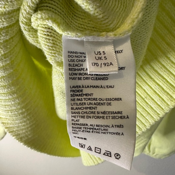 EUC Anthropologie Boho Whimsy women’s sweater Small Chartreuse color cotton - Picture 2 of 5